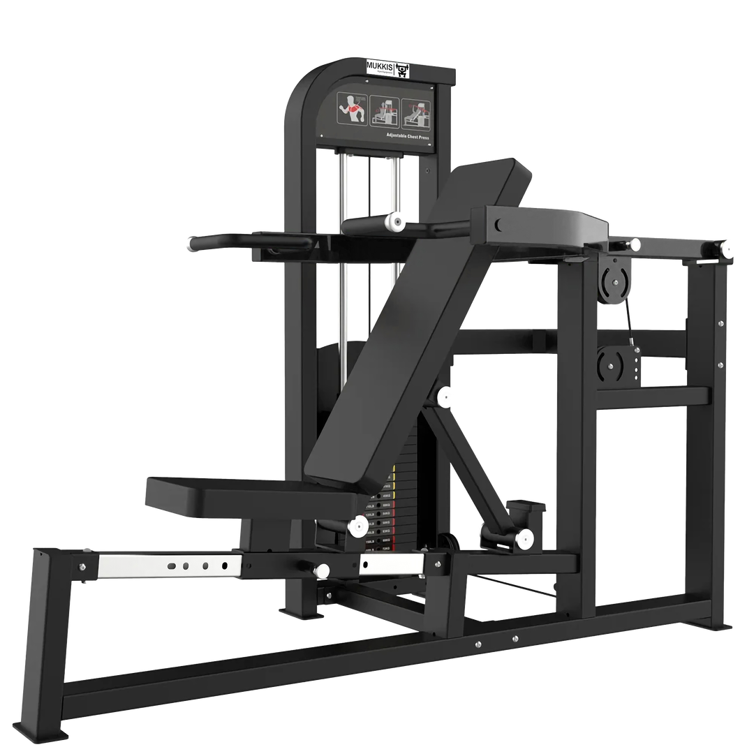 MUKKIS Pin Loaded Brustpresse- und Schulterpresse-Kombi für Fitnessstudios